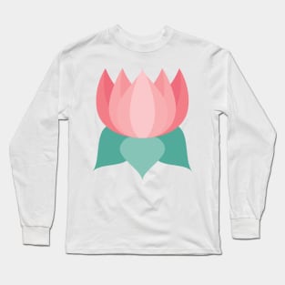 Cute Colorful Lotus Long Sleeve T-Shirt